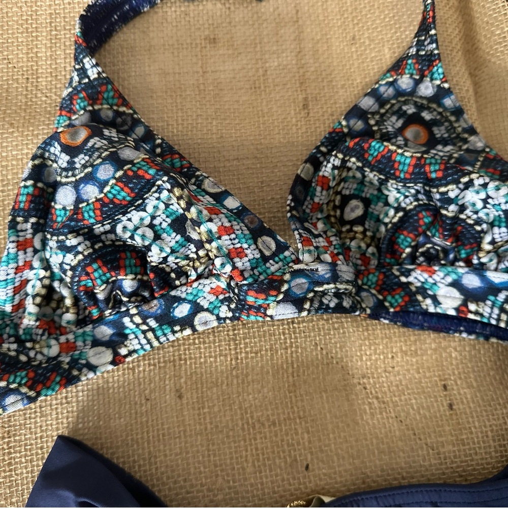 Colorful Patterned Bikini Top - Picture 2 of 2